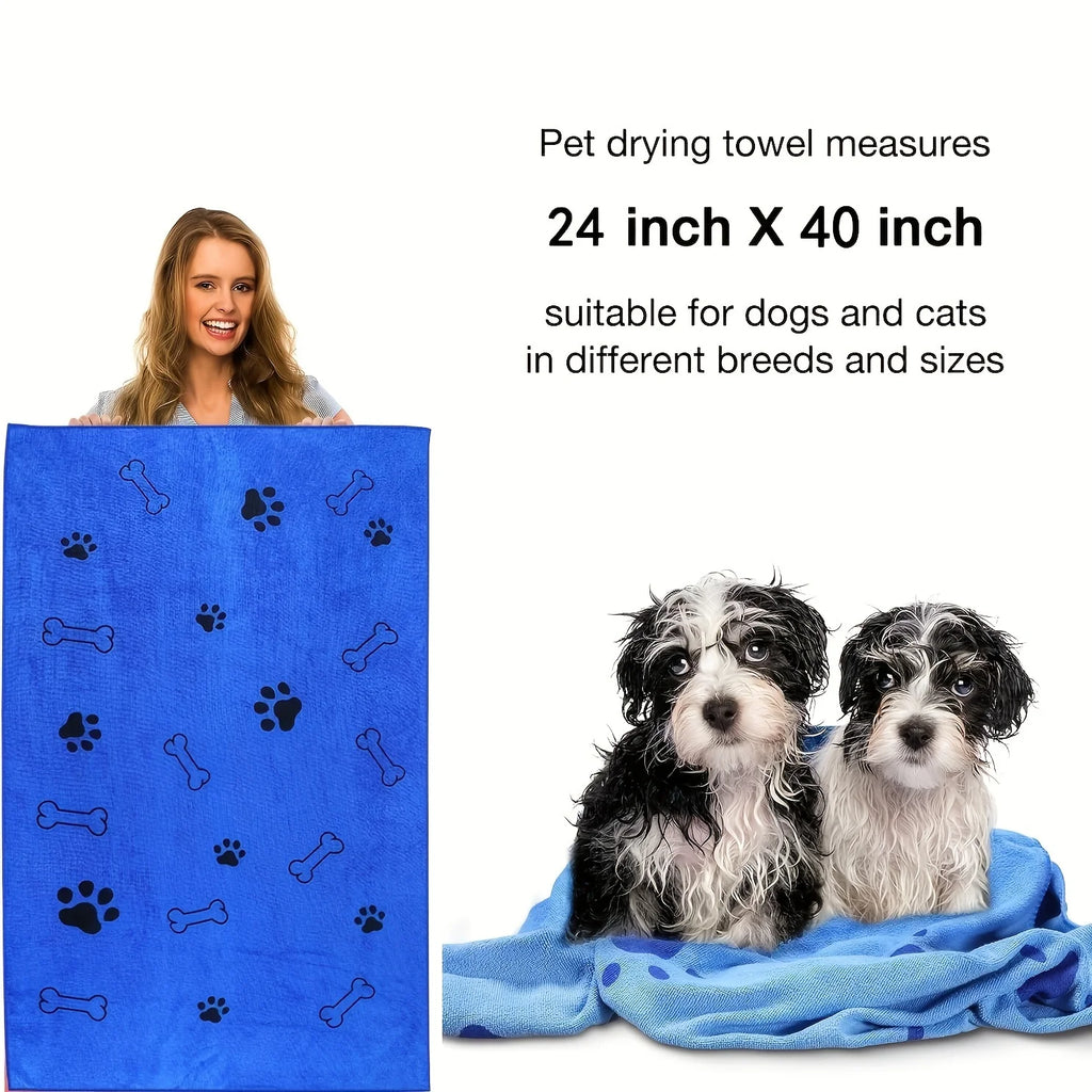 "1p Super-Absorbent Microfiber Dog Towel- Ideal for Quick and Easy Pet Drying"