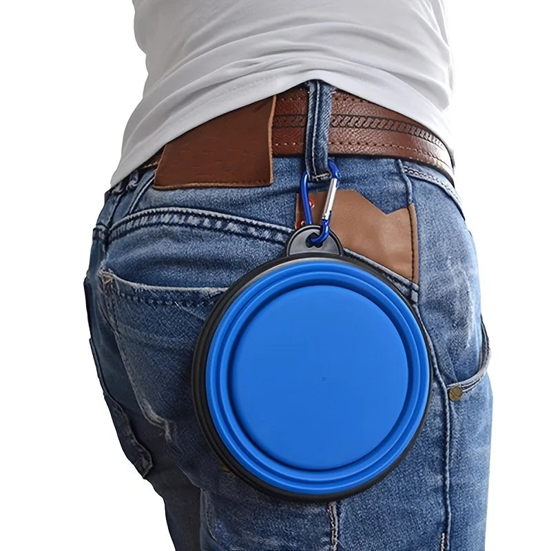 "Portable Pet Travel Food & Water Bowl".