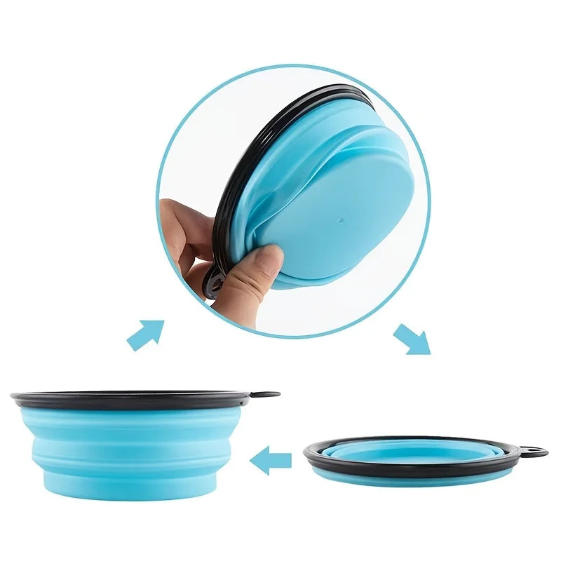 "Portable Pet Travel Food & Water Bowl".