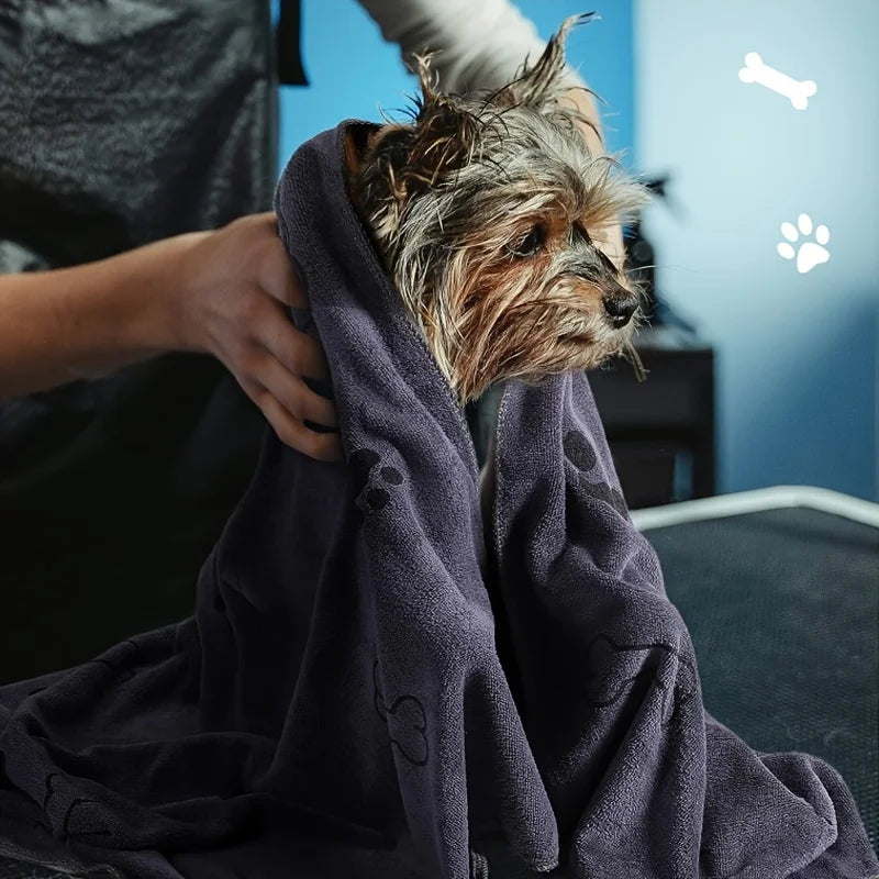 "1p Super-Absorbent Microfiber Dog Towel- Ideal for Quick and Easy Pet Drying"