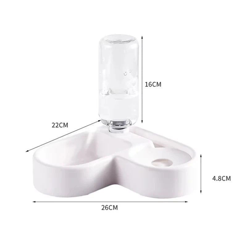 Dog and Cat Bowl-Pet Feeders and Food Bowl Set Suitable for Cats and Dogs Drinking Pet Bowl New Automatic Double