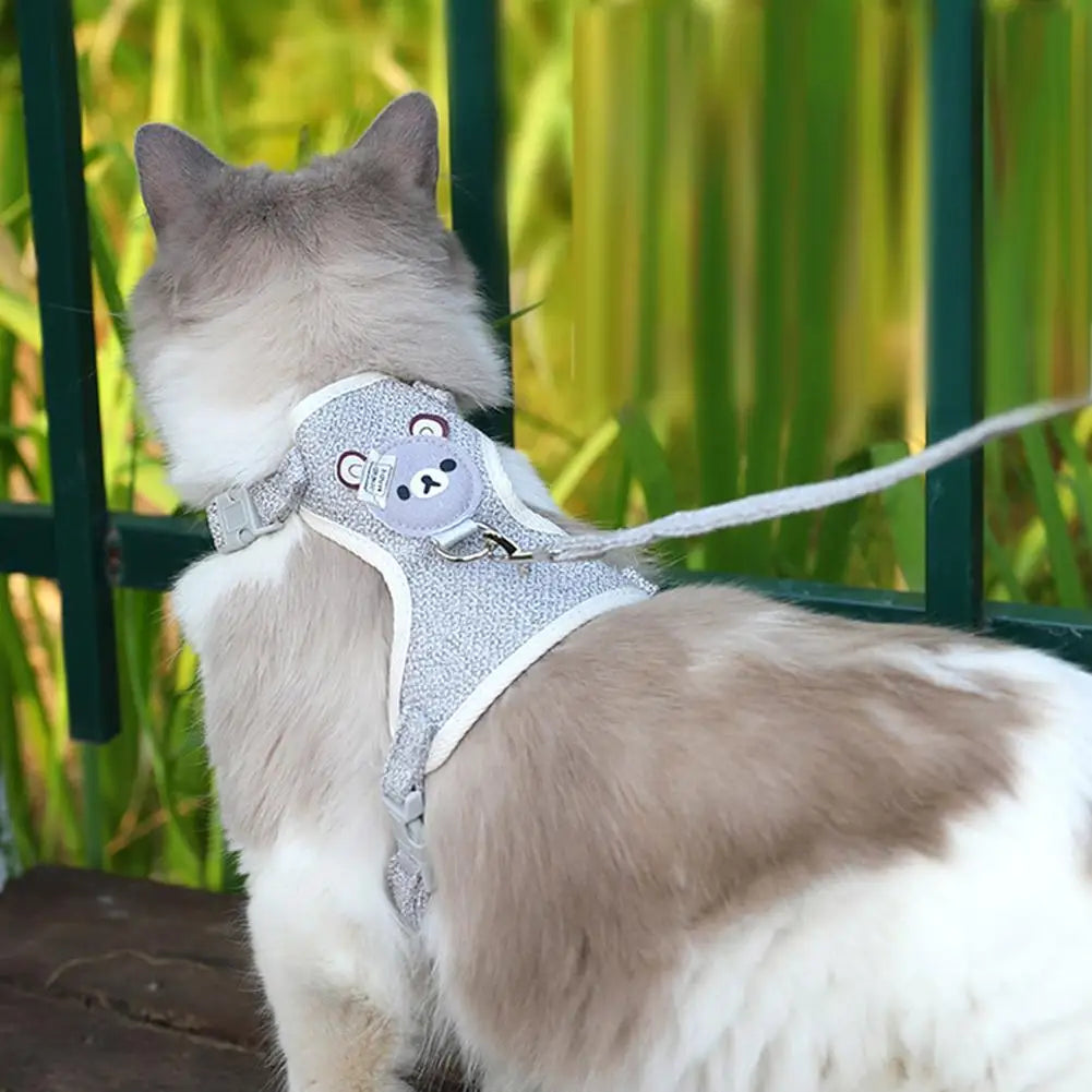 Lovely Small Pet Vest Chest Strap Dog Leash Traction Rope Walking Dog Cat Bunny Vest Harness Poodle Collar Leash