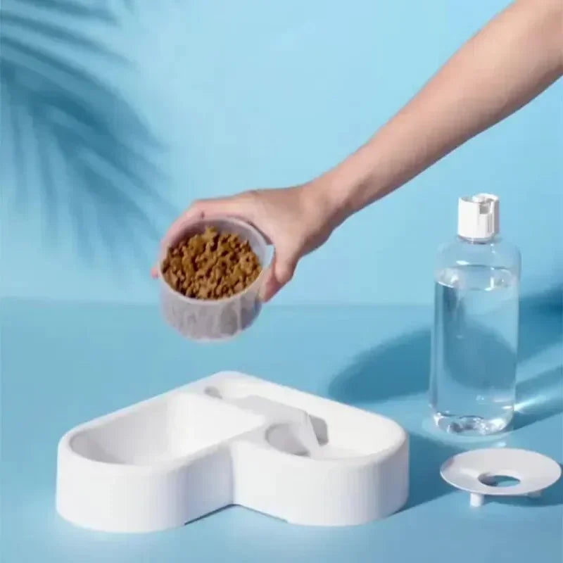 Dog and Cat Bowl-Pet Feeders and Food Bowl Set Suitable for Cats and Dogs Drinking Pet Bowl New Automatic Double
